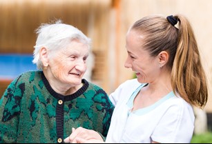 hospice patient with nurse